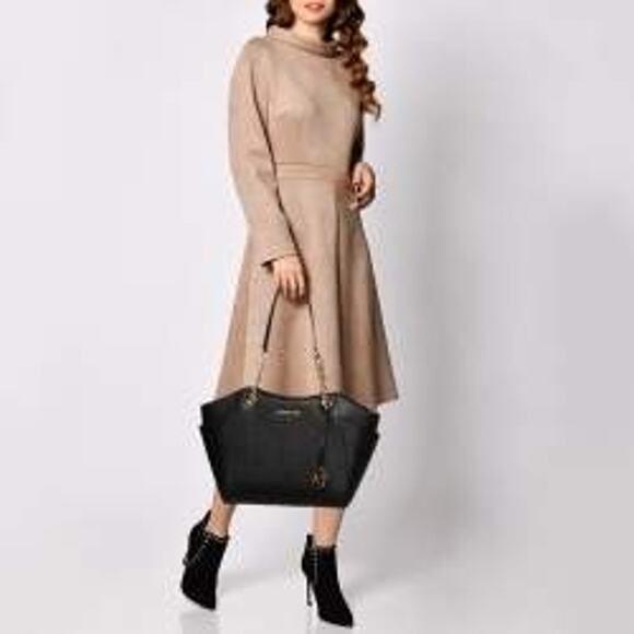 Michael Kors Jet Set Saffiano Leather Travel Large Chain Tote Bag - Picture 10 of 11